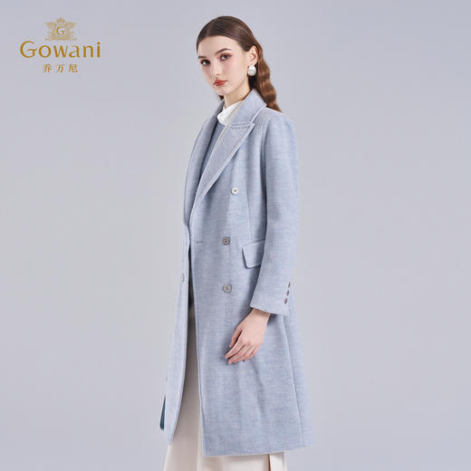 【100%绵羊毛】乔万尼新款双排扣简约百搭双面尼大衣EI4A581 商品图3