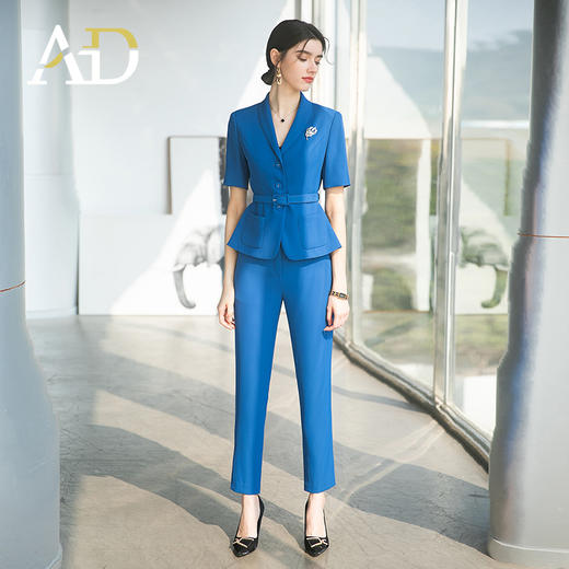 AD案场客服工作装女高端售楼部工装气质职业装套裙房地产销售服装 商品图4