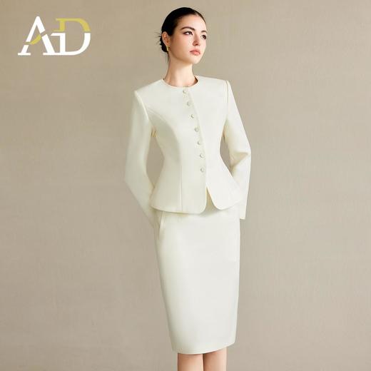 AD职业西装套装女正装高级感白色西服气质名媛范职业装套裙工作服 商品图1