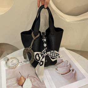 爱马仕 菜篮子 18 黑色 togo皮 手提包