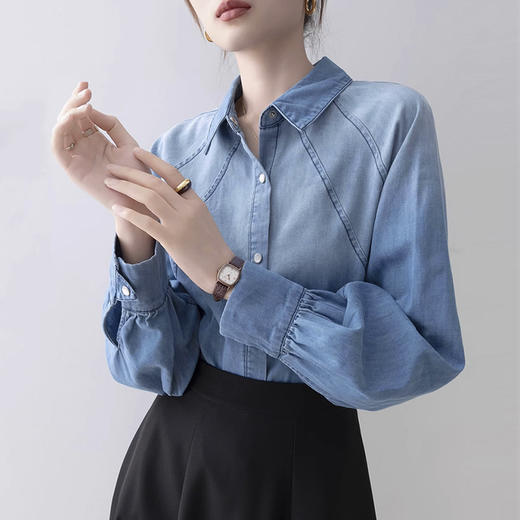 裁缝学苑AS591复古设计感上衣外套牛仔衬衫纸样女装新款插肩衬衣样板 商品图5