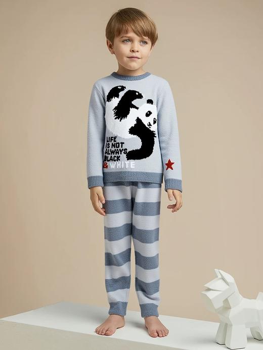 【半边绒国宝】SCHIESSER舒雅童装男童长袖长裤家居套装半边绒纤维柔软 舒适 温暖细腻  3B/25242H 商品图0