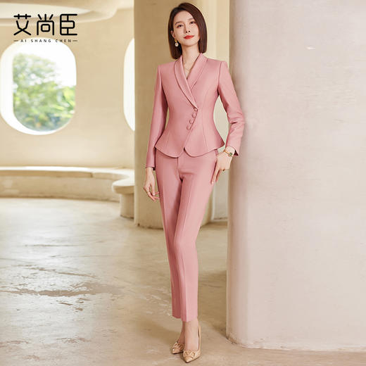 艾尚臣高级感西装套装裙女时尚气质修身显瘦播音艺考主持人工作装 商品图3