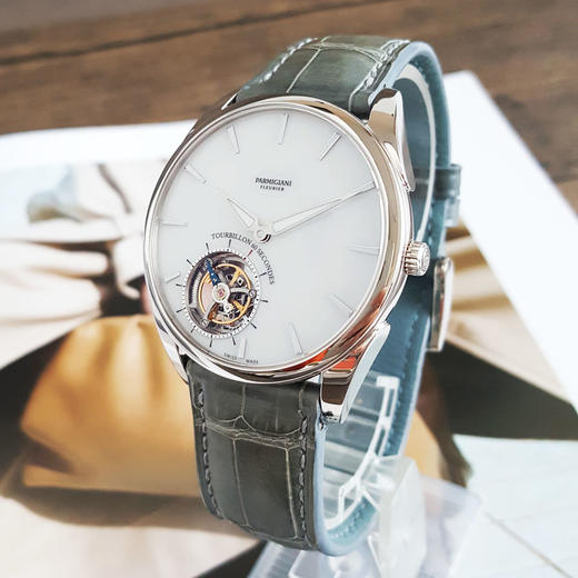 【95新】PARMIGIANI 帕玛强尼PFH279-1202400-HA1441自动机械机芯（珍珠陀）陀飞轮TONDA CLASSIC系列40MM（男款）18K白金121025NJT03 商品图2