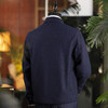 新款男士羊毛混纺海军蓝钓鱼夹克 商品缩略图3