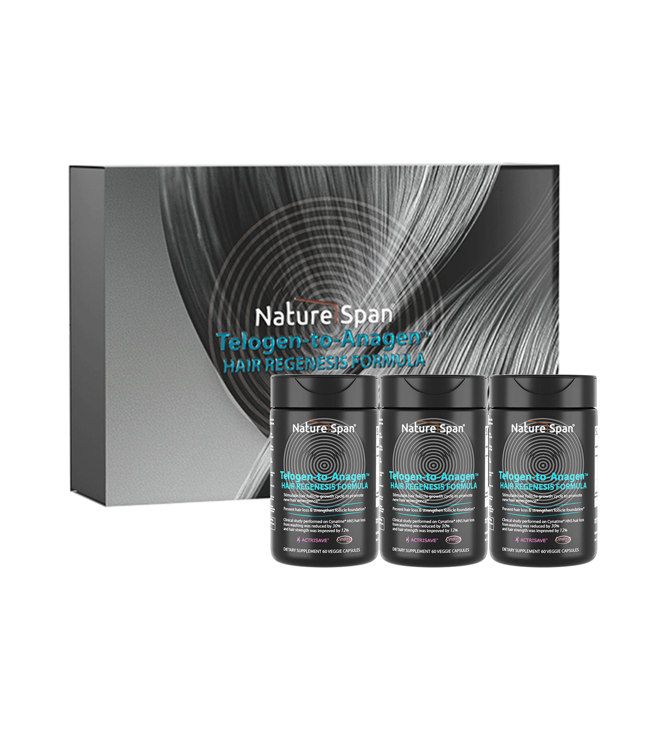 支持头发营养套组发质发量发肤甲发际方程式胶囊 NATURESPAN倍能适