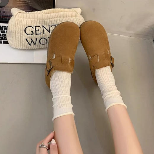 会员专享 |【云优选】XGXC复古百搭色调勃肯鞋懒人一脚蹬 舒适增高 慵懒松弛感 商品图3