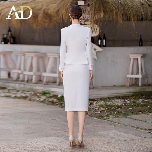 AD高端职场女装2023新款白色西装套装女士职业装两件套工作服正装 商品图4