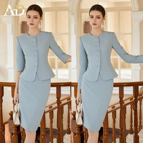 AD正式场合西装套装女高端气质两件套时尚高级感主持职业装工作服