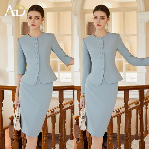 AD正式场合西装套装女高端气质两件套时尚高级感主持职业装工作服 商品图0