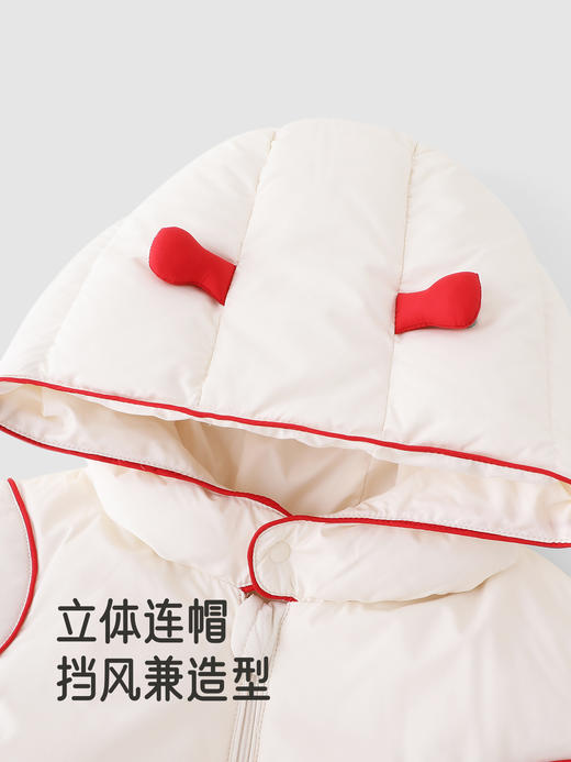 【高定系列】英氏儿童羽绒服外套白鸭绒冬季保暖百搭连帽超韧绒YRWYJ4R116A 商品图3
