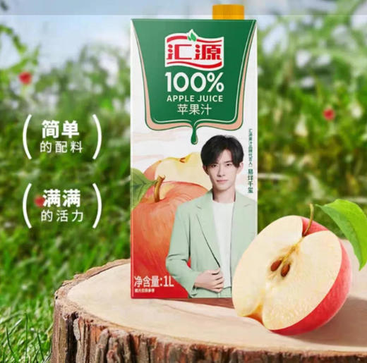汇源 100%苹果汁饮料 1L/盒 商品图0