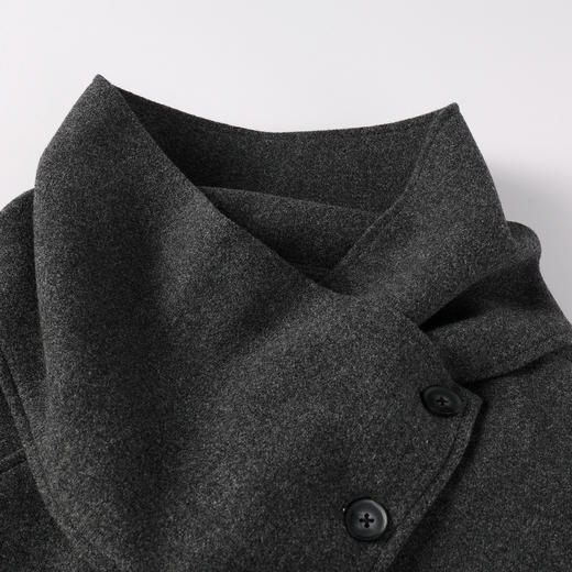 奢姿大码女装2025冬季胖妹妹时尚围巾领设计套装气质减龄两件套9954994350AB 商品图2