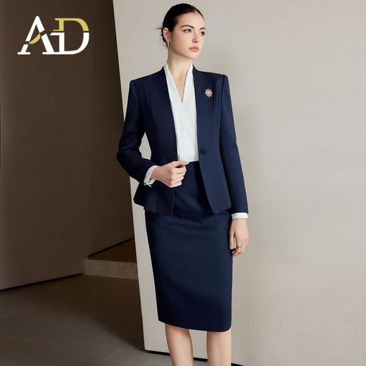 AD气质无领西装外套女2025新款职业装套装高端售楼部销售工作服 商品图2