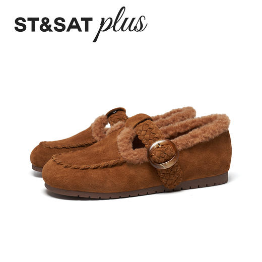 星期六复古编织风加绒保暖勃肯鞋SSD4111548 商品图9