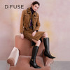 Dfuse迪芙斯2025冬季新款朋克风及膝靴尖头细跟显瘦骑士靴瘦瘦靴DFD4117015 商品缩略图1