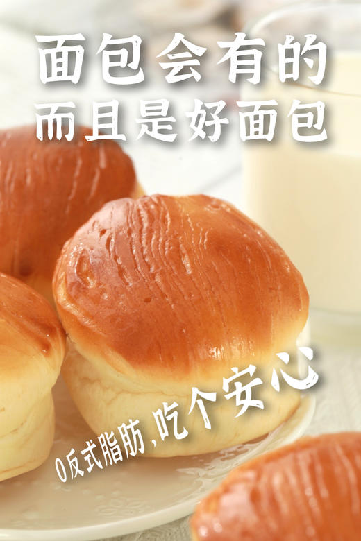 【0反式脂肪酸 】黄油酵母面包 鲜牛奶和面牛奶风味/巧克力风味  540克/箱 商品图6