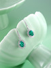 子佩集【翠御玲珑】S925银耳环【EM3085-1-XF】培育宝石祖母绿椭圆耳钩2510 商品缩略图5