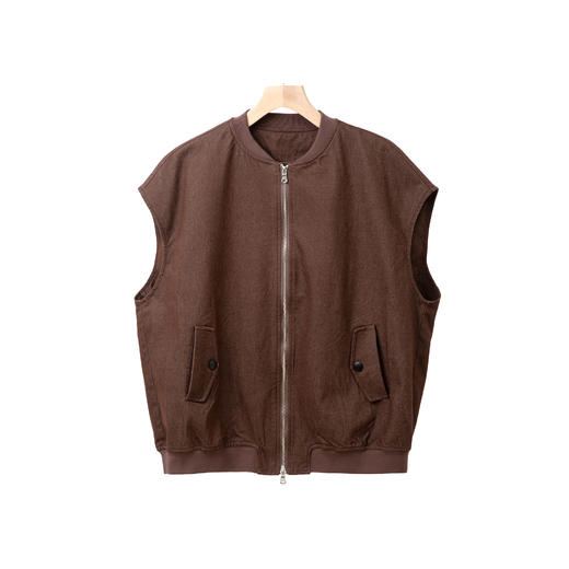 设计款拉链马甲 商品图1