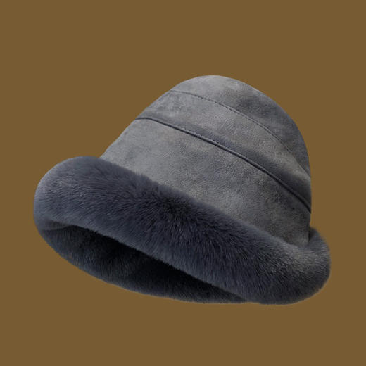 Mr.evil 麂皮绒渔夫帽 版型立体 护耳御寒 内里羊羔绒 软糯厚实 4色可选 商品图8