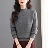 CC2025秋冬新款半高领纹理针织衫女简约显瘦短款长袖带贴标打底上衣 商品缩略图2