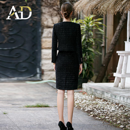 AD小香风套装裙2022年新款秋冬名媛洋气高端复古气质女神范两件套 商品图4