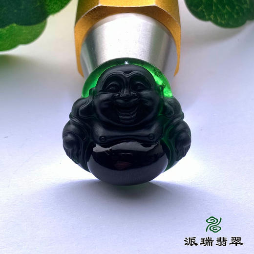派瑞翡翠 翡翠佛 糯种 墨翠 商品图0