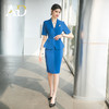 AD酒店前台工作装夏季宝蓝色高级感西装套装女收腰显瘦职业工作服 商品缩略图0