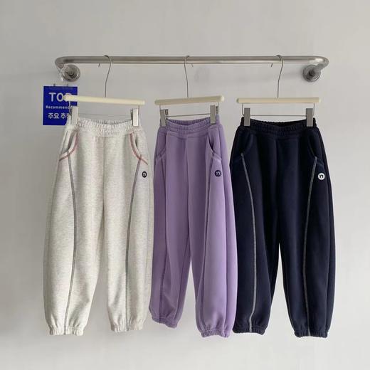 D102901冬季日常百搭加绒加厚防风卫裤男女宝宝款 商品图0