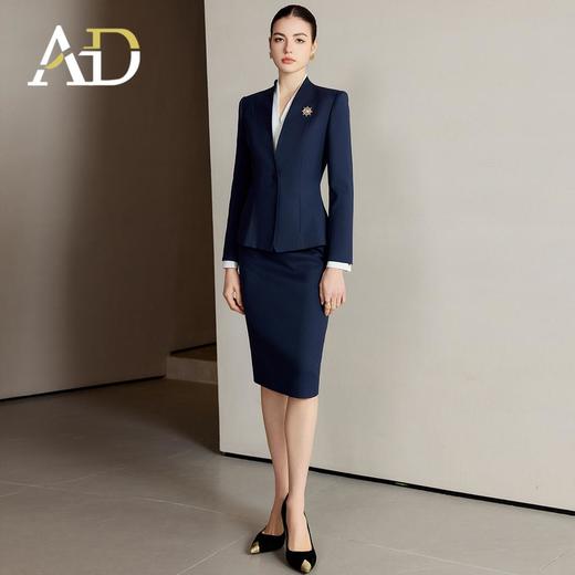 AD气质无领西装外套女2025新款职业装套装高端售楼部销售工作服 商品图3