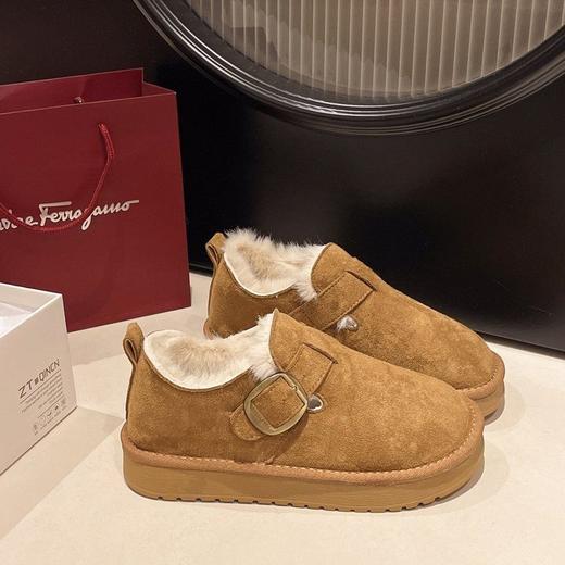 【YW】无忧购厚底加绒勃肯鞋新款复古保暖休闲一脚蹬时尚棉鞋雪地靴A-3（截单后3-5天发货） 商品图5