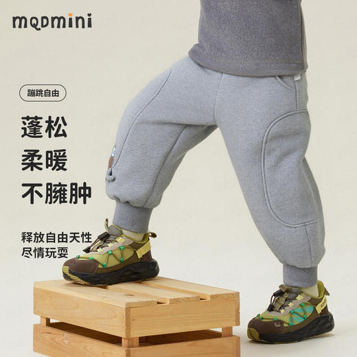 【北极绒】【90-140】【MQDmini】男童加绒裤子保暖长裤 商品图3