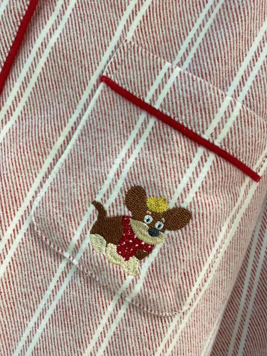 松植屋秋冬女款《奇趣狗》加厚磨毛绒布长袖睡衣套装100%全棉绒布家居服 商品图3