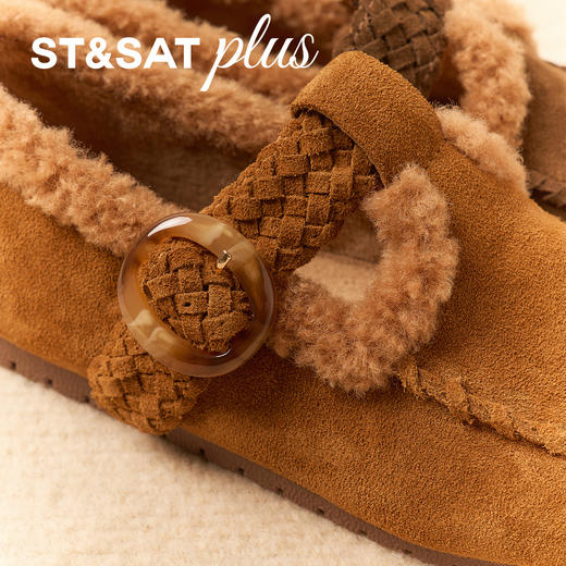 星期六复古编织风加绒保暖勃肯鞋SSD4111548 商品图6