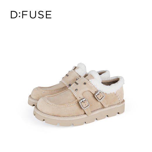 Dfuse迪芙斯2025冬季新款皮带扣雪地靴加绒松糕厚底袋鼠鞋轻便孟克鞋女DFD4118057 商品图10