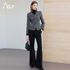 AD通勤套装女秋冬高级感气质粗花呢外套阔腿裤两件套显高显瘦西裤 商品缩略图4