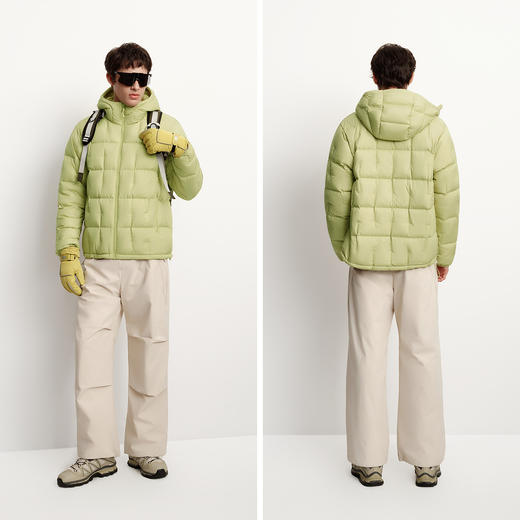 森马羽绒服男户外轻量保暖内胆三防外套绗缝连帽上衣2025新款冬装 商品图4