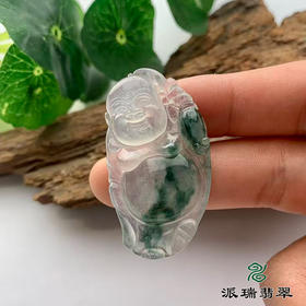 派瑞翡翠 翡翠佛 冰糯种 飘花