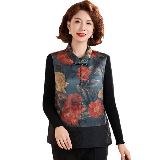 中老年女妈妈装秋冬新款时尚马甲女洋气减龄显瘦开衫马夹衣服 商品图4