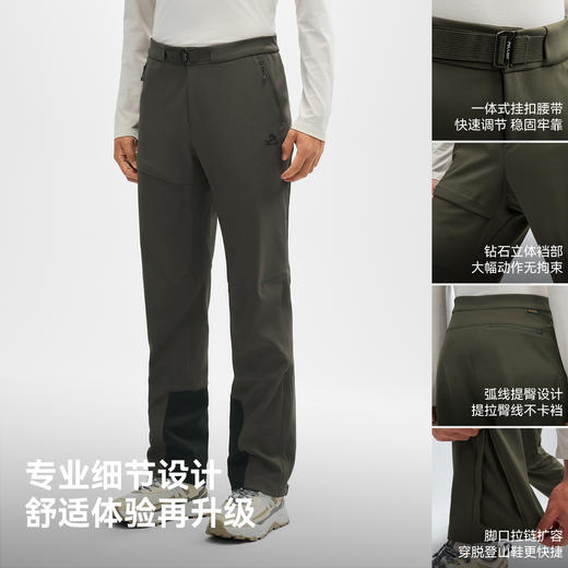 【风盾P25】伯希和户外软壳裤秋冬新款eVent防风耐磨保暖登山长裤 商品图4