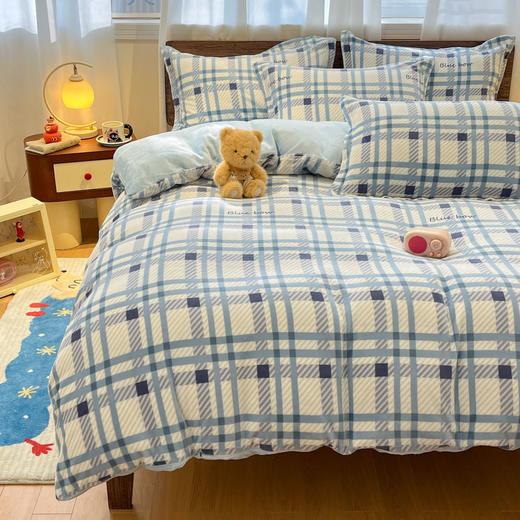 双面绒更保暖 A类面料更健康【京帝 卡通双面牛奶绒四件套】 高克重牛奶绒 绒面丰盈厚实 内置防静电导电丝 多款印花自选 性价比高 极致暖冬享受   #M663 商品图1