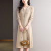 CC长款毛衣裙秋冬配大衣的内搭高级感针织连衣裙气质显瘦遮肉打底裙 商品缩略图3