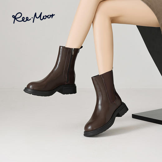 REEMOOR睿慕丨2025年秋冬时尚简约英伦风切尔西靴 商品图7