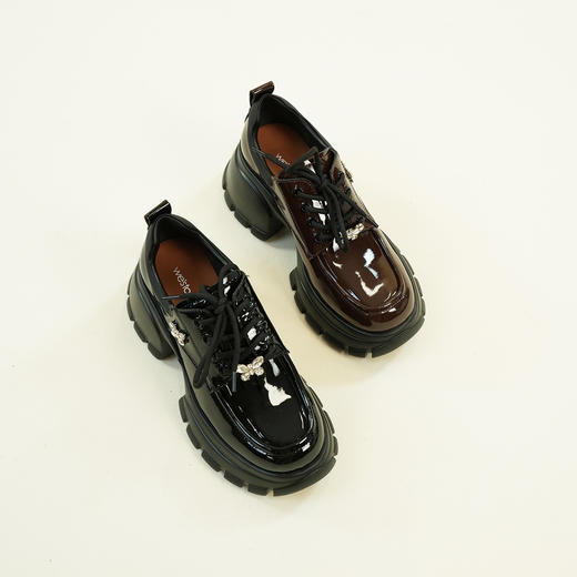 Westory2025年秋季细带深口鞋四季百搭厚底乐福鞋W25CM76341 商品图0