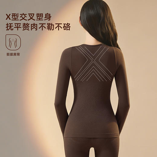 热卖款！！【宁做“腰精”不做“腹婆”】新款女士磨毛塑形美体提臀保暖衣套装  隐藏肉肉保暖衣 加厚保暖 保湿抗静 商品图4