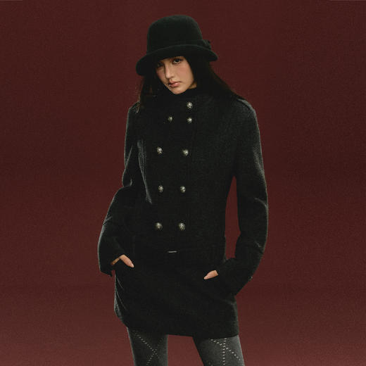 Ariseism 美式复古设计感呢子连衣裙女秋季新款裙子 商品图2