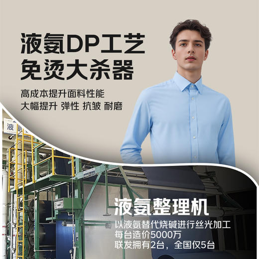 【高支长绒棉DP免烫短袖   多款多色】夏季光泽质感纯棉联发男士衬衣短袖衬衫 商品图5
