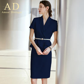 AD夏季高端OL售楼美容院工作服职业装西装套装女时尚气质名媛正装