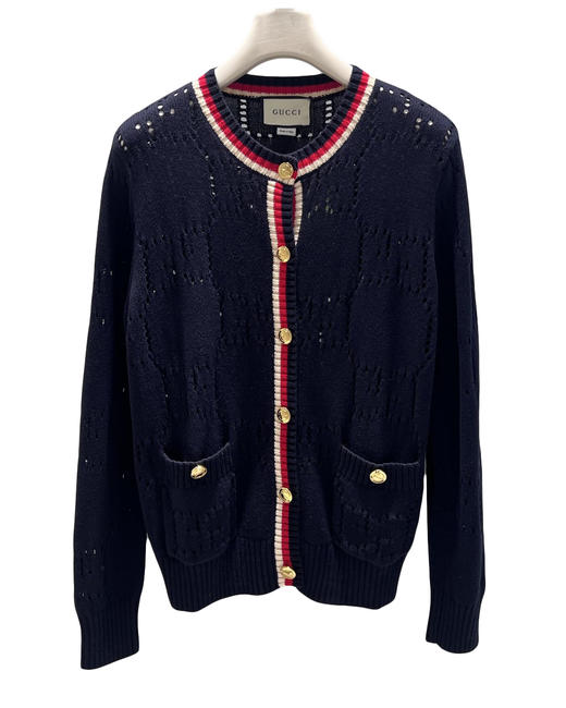 女款V领镂空针织开衫毛衣la012 商品图0