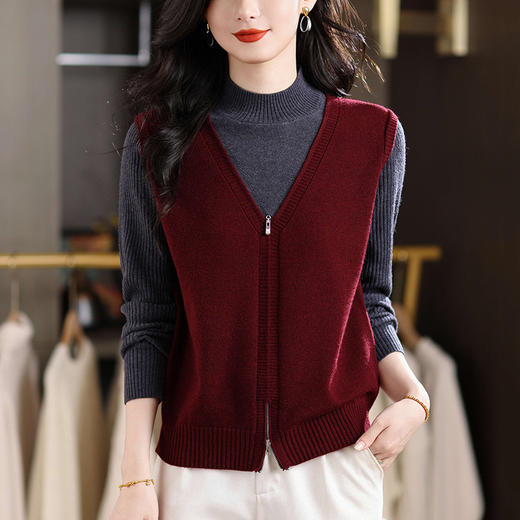 CC漂亮假两件毛衣女2025秋冬时尚洋气时髦上衣内搭可外穿打底衫大码 商品图1